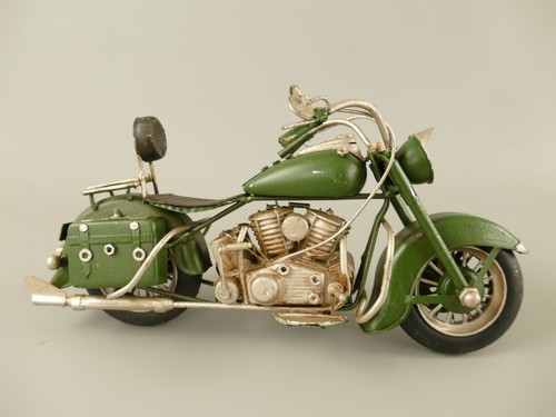 Blechmodell motorrad grün - blechmodell,