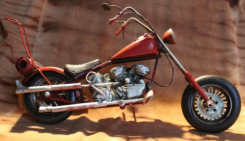 Rotes blech motorrad - gr.,