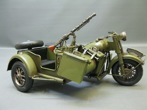 Blechmodell militär motorrad - blechmodell,