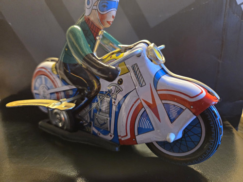 Blechspielzeug motorrad mit - blechspielzeug,