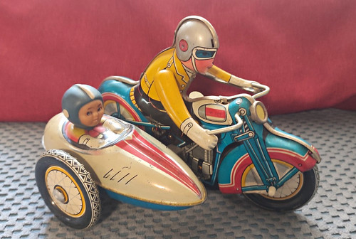 Blechspielzeug motorrad mit - blechspielzeug,